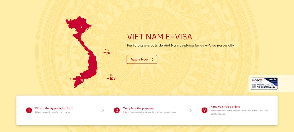 The official website to obtain e-visa to Vietnam is evisa.gov.vn